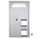 Bobrick B-3574 Combination Commercial Seat-Cover Dispenser/Toilet Paper Dispenser/Waste Receptacle, Recessed-Mounted, Stainless Steel