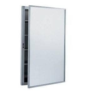 Bobrick B-299 Commercial Medicine Cabinet, Recessed-Mounted, Stainless Steel - TotalRestroom.com