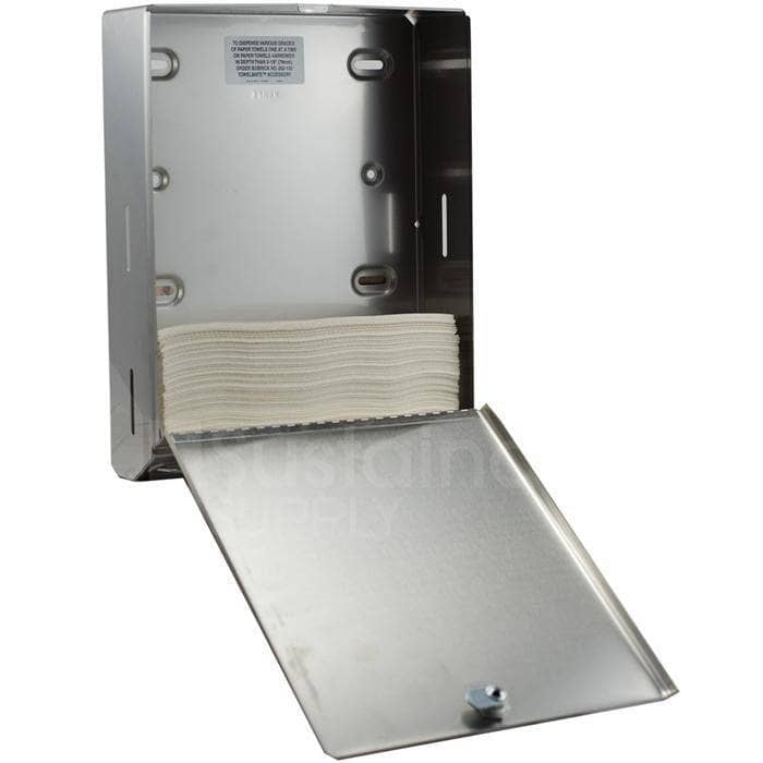 Bobrick B-2620 Commercial Paper Towel Dispenser, Surface-Mounted, Stainless Steel - TotalRestroom.com