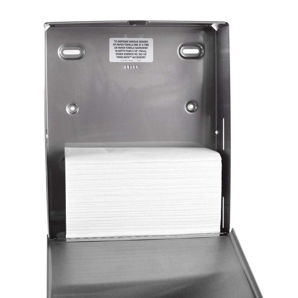 Bobrick B-2620 Commercial Paper Towel Dispenser, Surface-Mounted, Stainless Steel