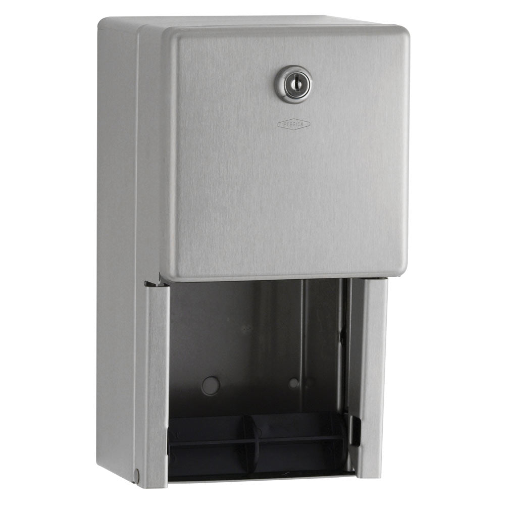 Bobrick B-2888 Commercial Toilet Paper Dispenser, Surface-Mounted, Stainless Steel w/ Satin Finish