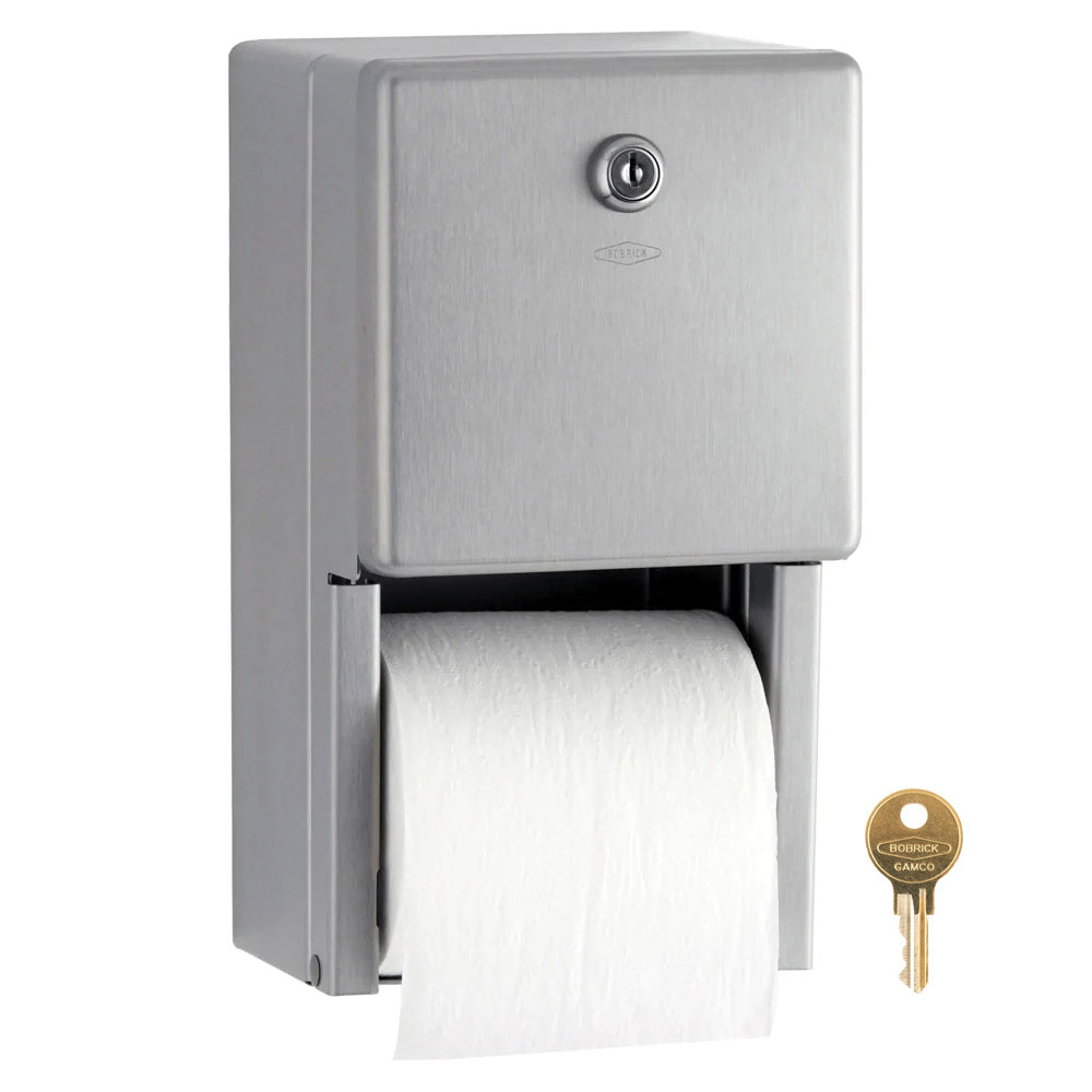 Bobrick B-2888 Commercial Toilet Paper Dispenser, Surface-Mounted, Stainless Steel w/ Satin Finish