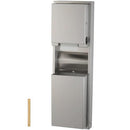 Bobrick B-3974 Automatic Combination Commercial Paper Towel Dispenser/Waste Receptacle, Recessed-Mounted, Stainless Steel