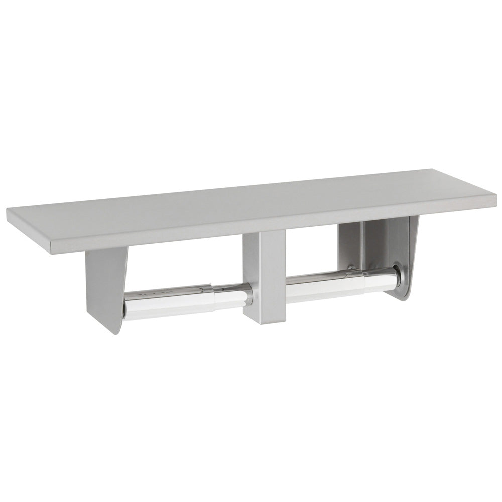 Bobrick B-2840 Toilet Paper Dispenser Utility Shelf, 16" W x 3-7/8" H x 5" D, Surface-Mounted, Stainless Steel w/ Satin Finish