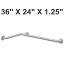 Bobrick B-58616 Commercial Two Wall Grab Bar, 1-1/4" Diameter x 36" Length, Stainless Steel - TotalRestroom.com