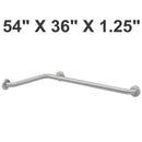 Bobrick B-5837 Commercial Two Wall Grab Bar, 1-1/2" Diameter x 54" Length, Stainless Steel - TotalRestroom.com