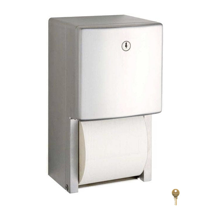 Bobrick B-4288 Commercial Toilet Paper Dispenser, Surface-Mounted, Stainless Steel w/ Satin Finish