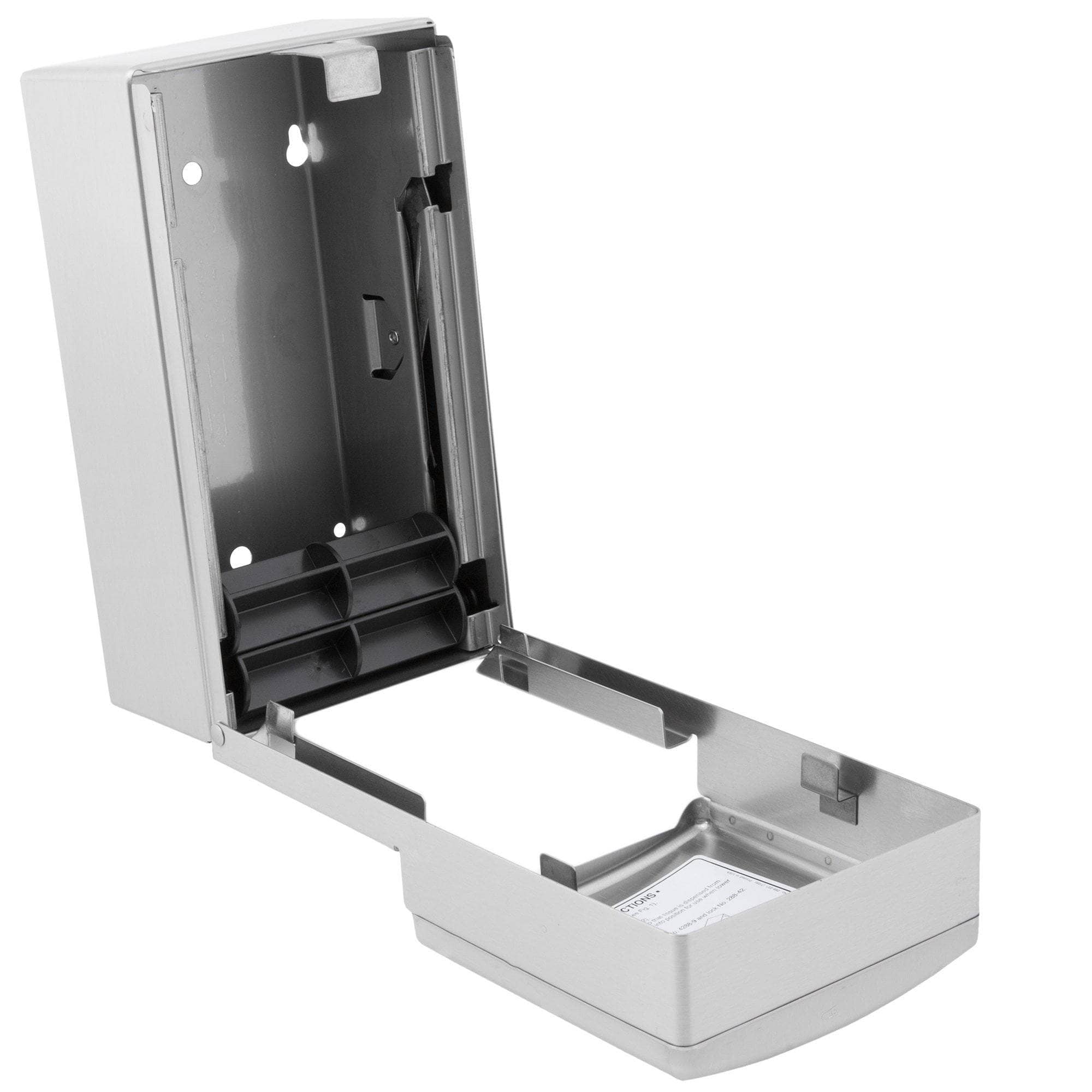 Bobrick B-4288 Commercial Toilet Paper Dispenser, Surface-Mounted, Stainless Steel w/ Satin Finish - TotalRestroom.com