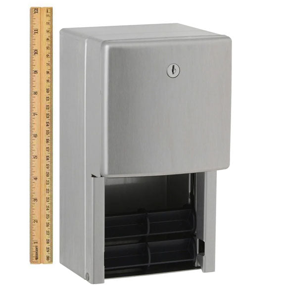 Bobrick B-4288 Commercial Toilet Paper Dispenser, Surface-Mounted, Stainless Steel w/ Satin Finish