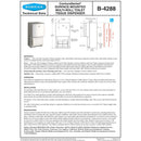 Bobrick B-4288 Commercial Toilet Paper Dispenser, Surface-Mounted, Stainless Steel w/ Satin Finish