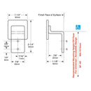 Bobrick B-233 Commercial Double Robe Hook, Stainless Steel w/ Satin Finish - TotalRestroom.com