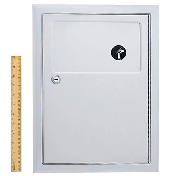 Bobrick B-353 Commercial Restroom Sanitary Napkin/Tampon Disposal, Recessed-Mounted, Stainless Steel