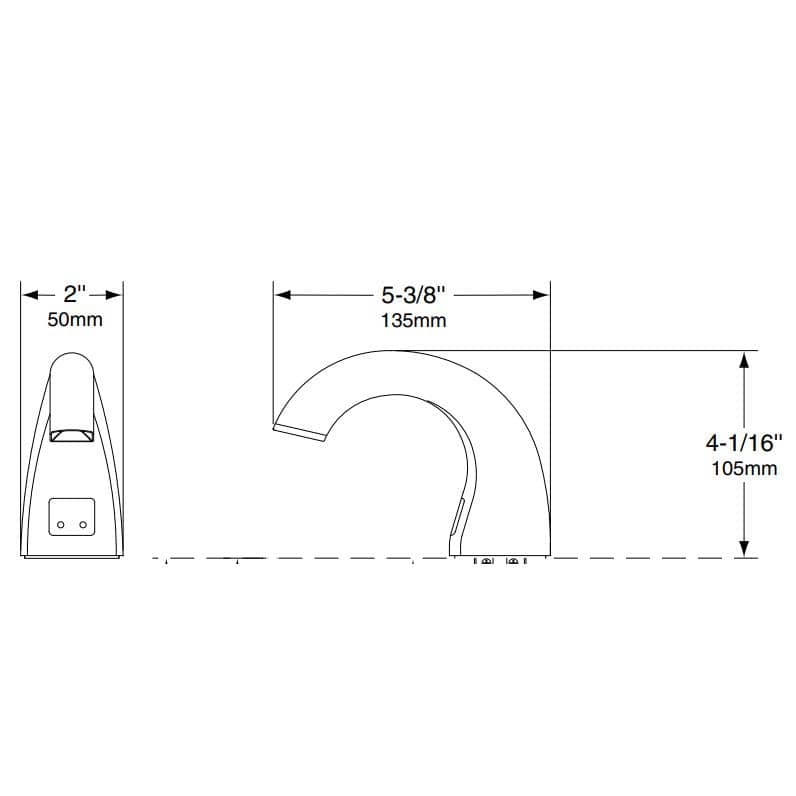 Bobrick B-826 Commercial Liquid Soap Dispenser, Countertop Mounted, Touch-Free, Stainless Steel - 6" Spout Length (Soap Not Included - Please See B-826.18) - TotalRestroom.com