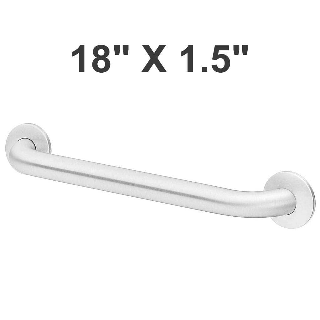 Bradley 8120-001180 Commercial Grab Bar, 1-1/2" Diameter x 18" Length, Stainless Steel - TotalRestroom.com