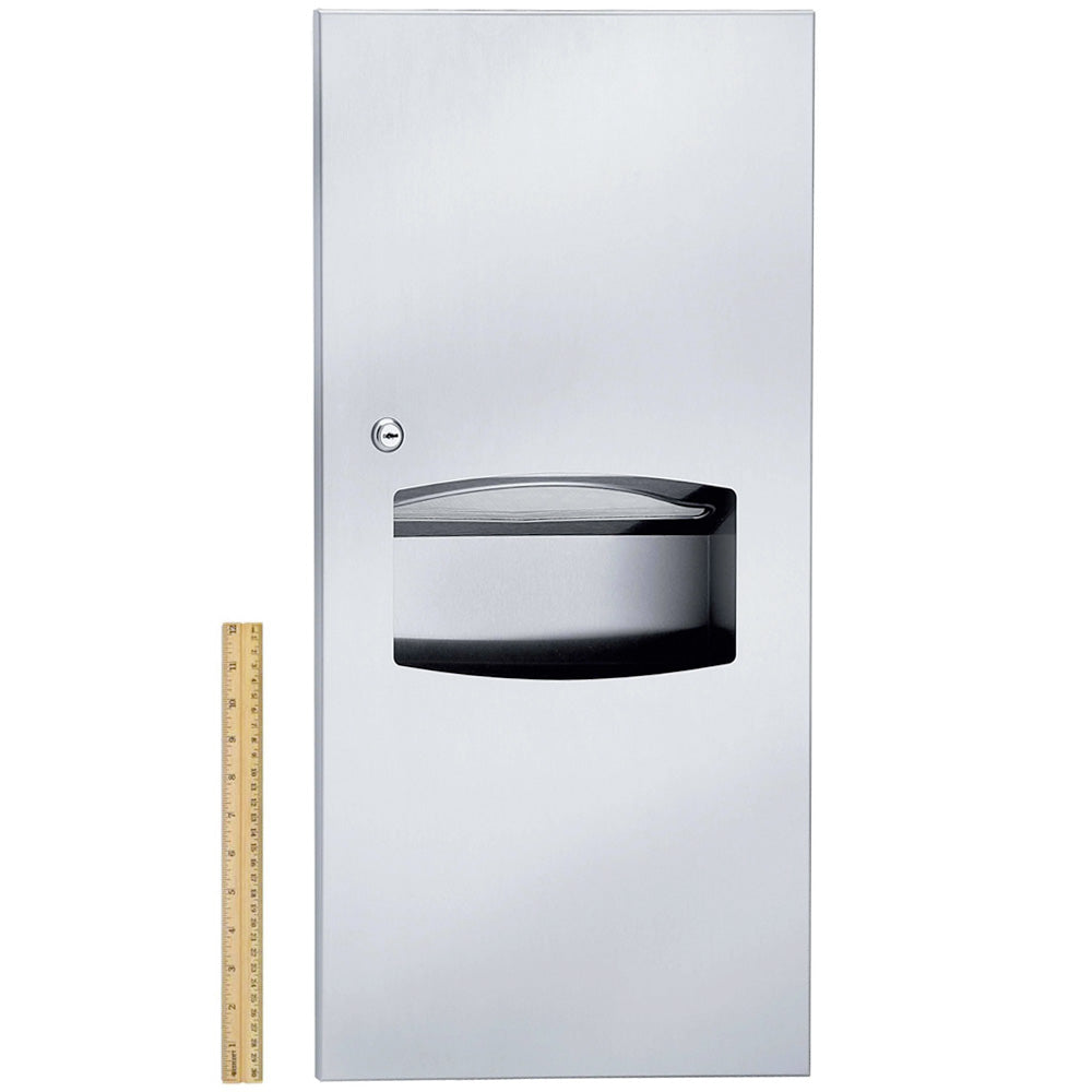 Bradley 2297-00 Combination Towel Dispenser/Waste Receptacle, Recessed-Mounted, Stainless Steel