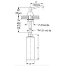 Bradley 6326-00 Commercial Liquid Soap Dispenser, Countertop Mounted, Manual-Push, Stainless Steel - 6" Spout Length - TotalRestroom.com