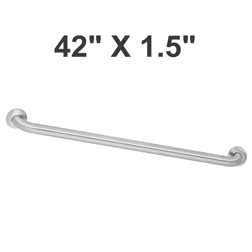 Bradley 8122-001420 Commercial Grab Bar, 1-1/2" Diameter x 42" Length, Stainless Steel - TotalRestroom.com