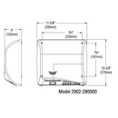 Bradley 2902-28 Automatic High Efficiency Hand Dryer, 110-120/208/220-240 Volt, Surface-Mounted, Cast Iron