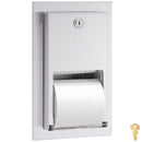 Bradley 5412-00 Commercial Toilet Paper Dispenser, Recessed-Mounted, Stainless Steel w/ Satin Finish