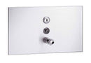 Bradley 6437-00 Commercial Liquid Soap Dispenser, Recessed-Mounted, Manual-Push, Stainless Steel - 32 Oz - TotalRestroom.com