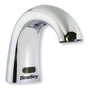 Bradley 6315-00 Commercial Foam Soap Dispenser, Countertop Mounted, Manual-Push, Chrome - 5.5" Spout Length - TotalRestroom.com