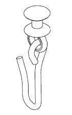 Bradley HDWP-COMHK Toilet Partition Curtain Hook - TotalRestroom.com