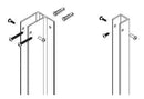 HDWT-S0056 Toilet Partition Bracket Ending Panel Hardware Kit, Stainless Steel - TotalRestroom.com