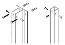 Bradley HDWP-A1PD Toilet Partition Dividing Panel Hardware Kit, Aluminum - TotalRestroom.com