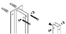 Bradley HDWC-S0055 Toilet Partition Bracket Dividing Panel Hardware Kit, Stainless Steel - TotalRestroom.com