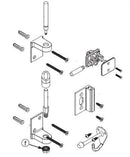 Bradley SD2-FSH Commercial Toilet Partition Door Hardware Kit, Flat-Hinge, Stainless Steel for Bradley 1" Panels - TotalRestroom.com