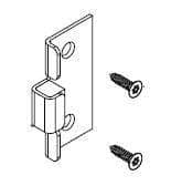 Bradley HDWC-S0031 Toilet Partition Flat Strike/Keeper, Out-Swing for use with Bradley 1/2" Panels - TotalRestroom.com