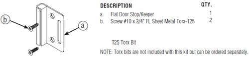 Bradley HDWC-S0451-06 Toilet Partition Flat Strike/Keeper, In-Swing for use with Bradley 1/2" Panels - TotalRestroom.com