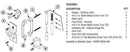 Bradley HDWP-AD5IH-NS Toilet Partition No Site Door Hardware Kit, In-Swing for use with Bradley 1" Panels - TotalRestroom.com