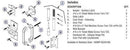 Bradley HDWP-AD4IH-NS Toilet Partition No Site Door Hardware Kit, Out-Swing for use with Bradley 1" Panels - TotalRestroom.com