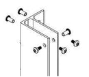 Bradley HDWC-A0166 Toilet Partition Pilaster F Bracket Kit, Aluminum - TotalRestroom.com