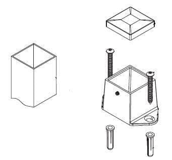 おけいパーティション Bradley HDWT-Z019 Toilet Partition 60 Floor Braced Aluminum Post