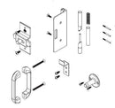 Bradley HDWP-SD2IH Toilet Partition Door Hardware Kit, Out-Swing, Steel - TotalRestroom.com
