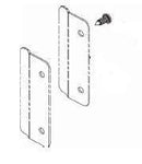 Bradley HDWT-S0422 Toilet Partition No-Site Strips, Latch-Side, Stainless Steel - TotalRestroom.com