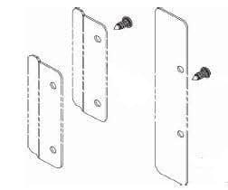 Bradley HDWT-S0421 Toilet Partition No-Site Strips, Latch & Hinge Sides, Stainless Steel - TotalRestroom.com