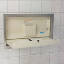 Koala Kare KB100-00ST Horizontal Baby Changing Station with Stainless Steel Flange, Recess Mount, Cream - TotalRestroom.com
