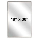 Bradley 740-018300 Commercial Restroom Tilt Mirror, Surface-Mounted, 18" W x 30" H, Stainless Steel w/ Satin Finish - TotalRestroom.com