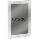 Bradley 747F-018300P Commercial Restroom Mirror, Frameless, 16" W x 30" H, Stainless Steel w/ Satin Finish - TotalRestroom.com