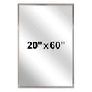 Bradley 781-020600 Commercial Restroom Mirror, Channel Frame, 20" W x 60" H, Stainless Steel w/ Bright-Polished Finish - TotalRestroom.com