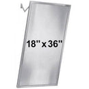 Bradley 782-018360 Commercial Restroom Mirror, Tilt Frame, 18" W x 60" H, Stainless Steel w/ Satin Finish - TotalRestroom.com
