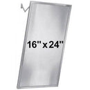 Bradley 782-016240 Commercial Restroom Mirror, Tilt Frame, 16" W x 24" H, Stainless Steel w/ Satin Finish - TotalRestroom.com