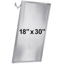 Bradley 782-018300 Commercial Restroom Mirror, Tilt Frame, 18" W x 30" H, Stainless Steel w/ Satin Finish - TotalRestroom.com