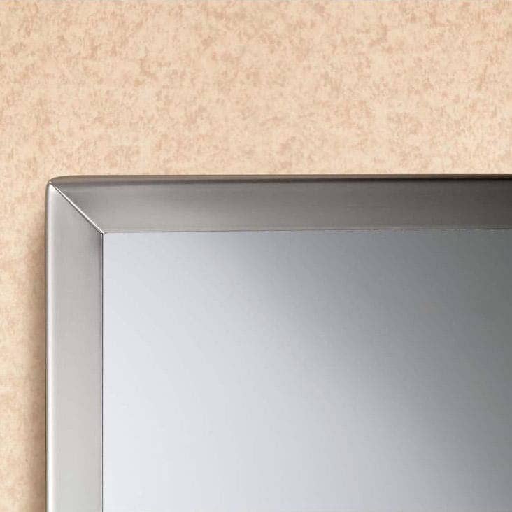 Bobrick B-2908-1836 (18 x 36) Tempered Glass, Welded-Frame Mirror, 18"W x36"H