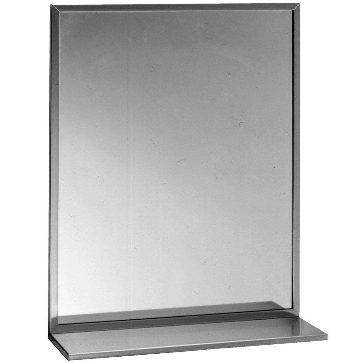 Bobrick B-1661836 Public Restroom Mirror Shelf, Channel Frame, 18