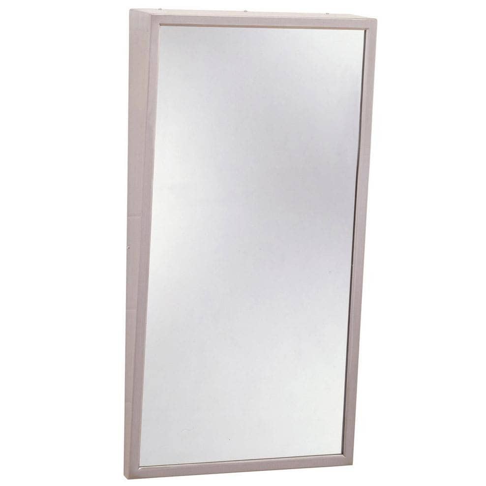 Bobrick B-2932436 Commercial Restroom Tilt Mirror, Angle Frame, 24