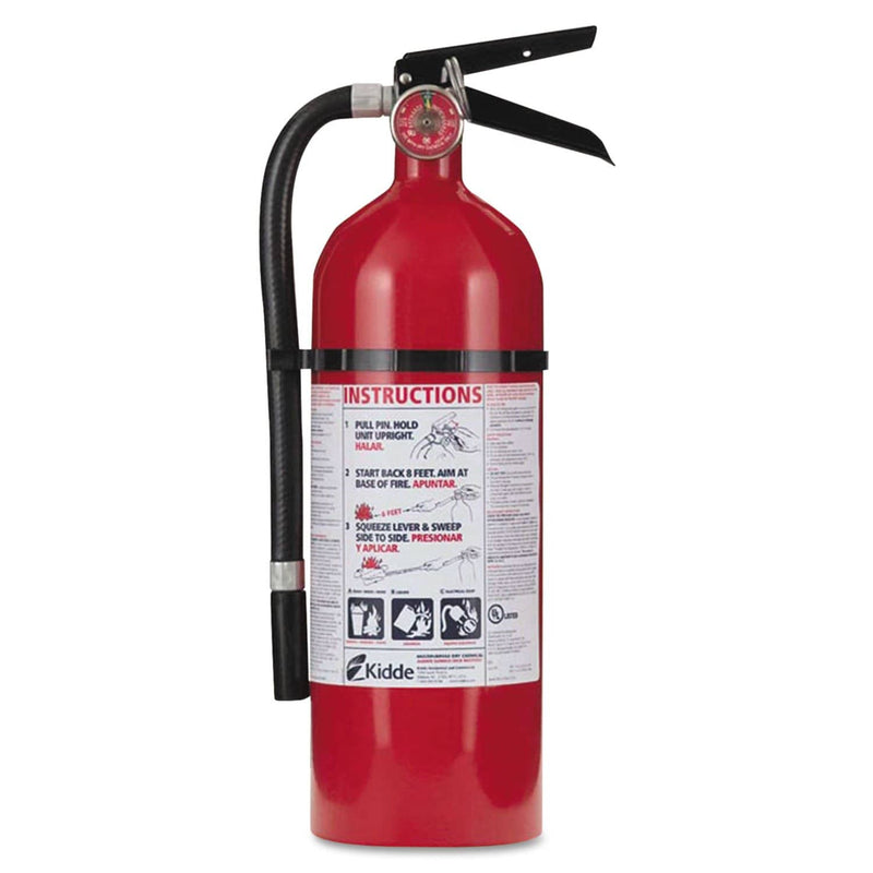 Kidde Pro 210 Fire Extinguisher, 4lb, 2-A, 10-B:C - 210